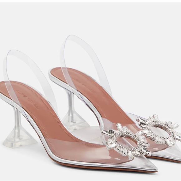 AMINA MUADDI Begum embellished PVC slingback pumps size 41 new - Picture 2 of 16